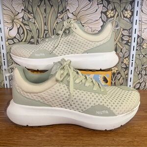 HILMA Green/Tan Running Shoes Size 9.5 Fit 2